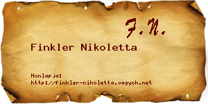 Finkler Nikoletta névjegykártya